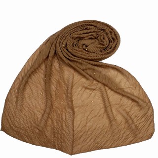 Premium Crush Diamond Stole - Tawny Brown